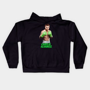 the winner of canelo alvarez Kids Hoodie